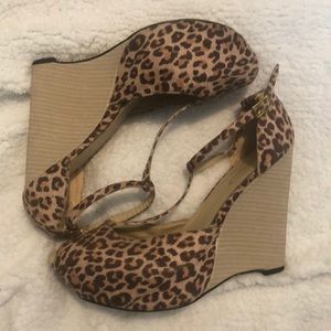 Leopard Print Wedges